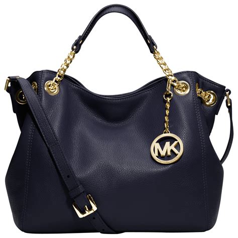 michael kors black purse with chain|Michael Kors navy shoulder purse.